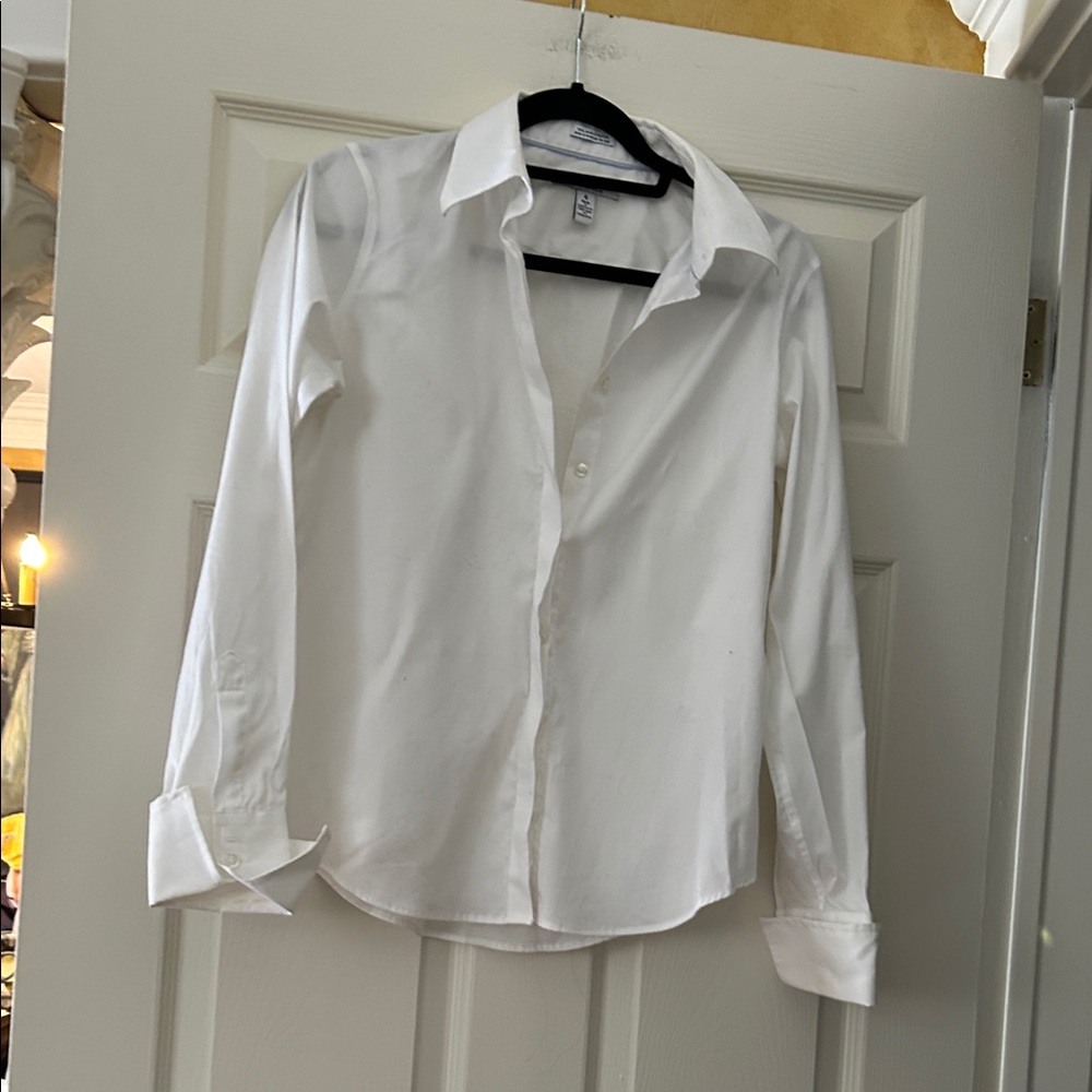 Classic White Button-Down Blouse - Women's